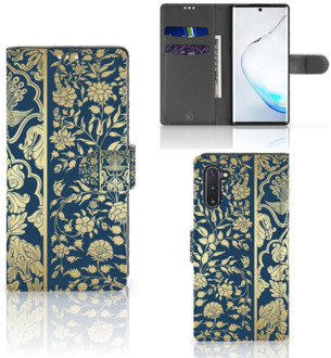 B2Ctelecom Samsung Galaxy Note 10 Hoesje Golden Flowers