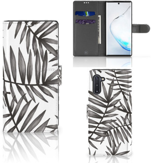 B2Ctelecom Samsung Galaxy Note 10 Hoesje Leaves Grey