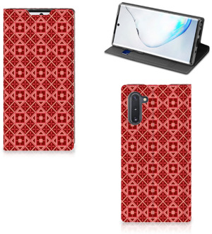 B2Ctelecom Samsung Galaxy Note 10 Hoesje met Magneet Batik Red