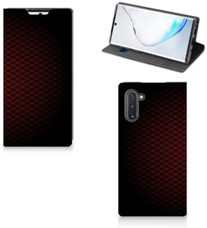 B2Ctelecom Samsung Galaxy Note 10 Hoesje met Magneet Geruit Rood