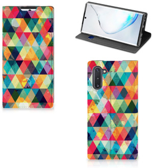 B2Ctelecom Samsung Galaxy Note 10 Hoesje met Magneet Geruit