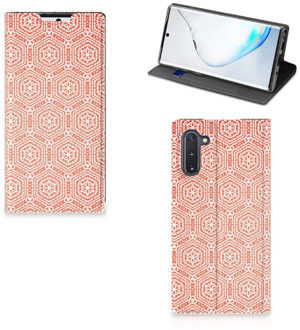 B2Ctelecom Samsung Galaxy Note 10 Hoesje met Magneet Pattern Orange