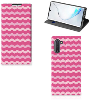 B2Ctelecom Samsung Galaxy Note 10 Hoesje met Magneet Waves Pink