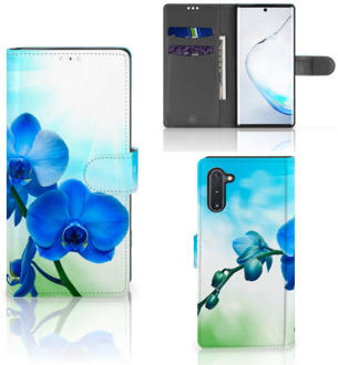 B2Ctelecom Samsung Galaxy Note 10 Hoesje Orchidee Blauw