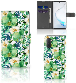 B2Ctelecom Samsung Galaxy Note 10 Hoesje Orchidee Groen