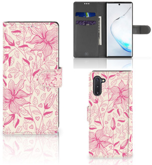 B2Ctelecom Samsung Galaxy Note 10 Hoesje Pink Flowers