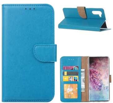 B2Ctelecom Samsung Galaxy Note 10 Hoesje Turquoise met Pasjeshouder