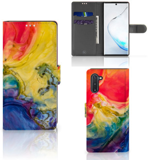 B2Ctelecom Samsung Galaxy Note 10 Hoesje Watercolor Dark