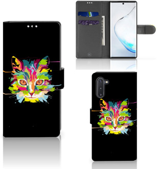 B2Ctelecom Samsung Galaxy Note 10 Leuk Hoesje Cat Color