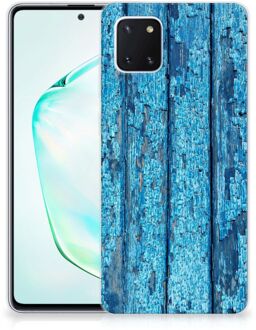 B2Ctelecom Samsung Galaxy Note 10 Lite Bumper Hoesje Blauw Wood