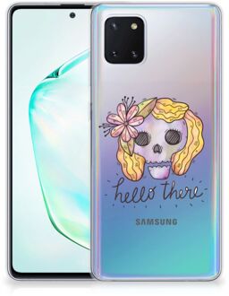 B2Ctelecom Samsung Galaxy Note 10 Lite Silicone Back Case Boho Skull