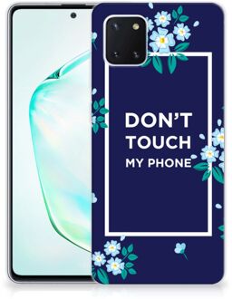 B2Ctelecom Samsung Galaxy Note 10 Lite Silicone-hoesje Flowers Blue DTMP