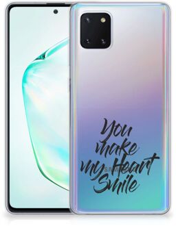 B2Ctelecom Samsung Galaxy Note 10 Lite Siliconen hoesje met naam Heart Smile