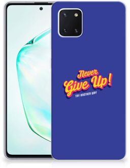 B2Ctelecom Samsung Galaxy Note 10 Lite Siliconen hoesje met naam Never Give Up