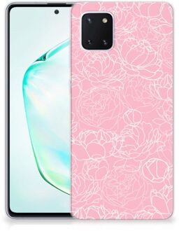 B2Ctelecom Samsung Galaxy Note 10 Lite Siliconen Hoesje White Flowers