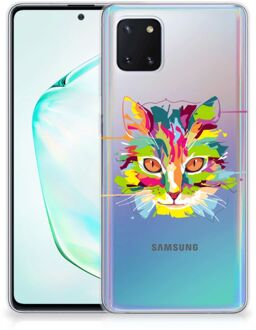 B2Ctelecom Samsung Galaxy Note 10 Lite Telefoonhoesje met Naam Cat Color