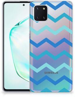 B2Ctelecom Samsung Galaxy Note 10 Lite TPU bumper Zigzag Blauw