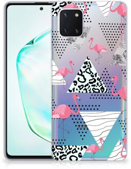 B2Ctelecom Samsung Galaxy Note 10 Lite TPU Hoesje Flamingo Triangle