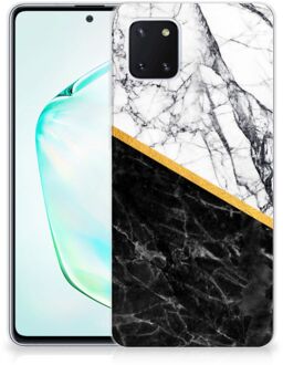 B2Ctelecom Samsung Galaxy Note 10 Lite TPU Siliconen Hoesje Marble White Black