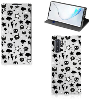 B2Ctelecom Samsung Galaxy Note 10 Mobiel BookCase Zilver Punk