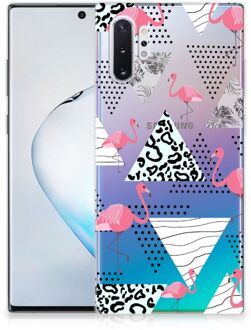 B2Ctelecom Samsung Galaxy Note 10 Plus Back Case Flamingo Triangle