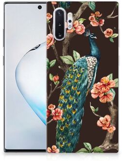 B2Ctelecom Samsung Galaxy Note 10 Plus Back Case Pauw met Bloemen