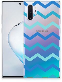 B2Ctelecom Samsung Galaxy Note 10 Plus Hippe hoesjeZigzag Blauw