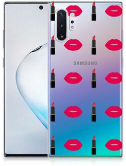 B2Ctelecom Samsung Galaxy Note 10+ Hoesje Lipstick Kiss