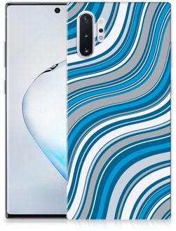 B2Ctelecom Samsung Galaxy Note 10+ Hoesje Waves Blue