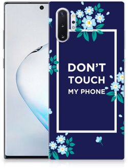 B2Ctelecom Samsung Galaxy Note 10+ Print Case Flowers Blue DTMP