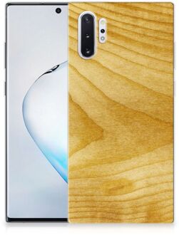 B2Ctelecom Samsung Galaxy Note 10+ Silicone Hoesje Licht Hout