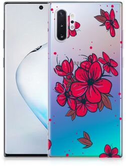 B2Ctelecom Samsung Galaxy Note 10 Plus Siliconen Hoesje Blossom Rood