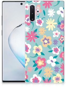 B2Ctelecom Samsung Galaxy Note 10 Plus Siliconen Hoesje Flower Power