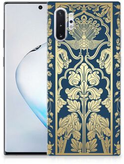 B2Ctelecom Samsung Galaxy Note 10 Plus Siliconen Hoesje Golden Flowers