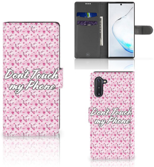 B2Ctelecom Samsung Galaxy Note 10 Portemonnee hoesje Flowers Pink DTMP