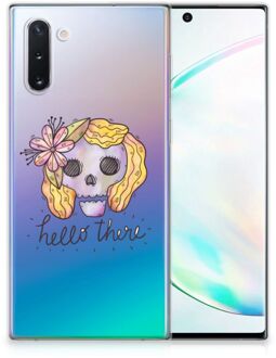 B2Ctelecom Samsung Galaxy Note 10 Silicone Back Case Boho Skull