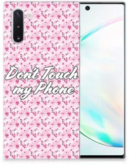 B2Ctelecom Samsung Galaxy Note 10 Silicone-hoesje Flowers Pink DTMP