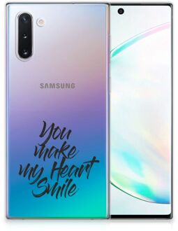 B2Ctelecom Samsung Galaxy Note 10 Siliconen hoesje met naam Heart Smile