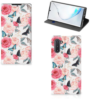 B2Ctelecom Samsung Galaxy Note 10 Smart Cover Butterfly Roses