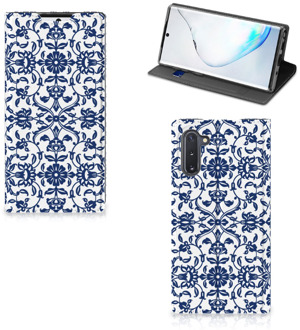 B2Ctelecom Samsung Galaxy Note 10 Smart Cover Flower Blue