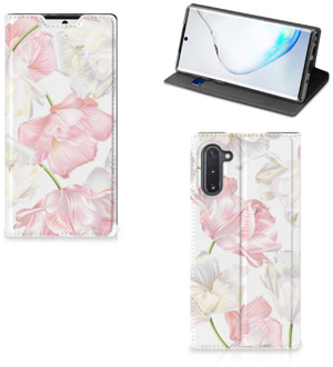 B2Ctelecom Samsung Galaxy Note 10 Smart Cover Lovely Flowers