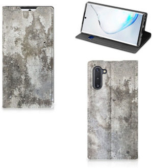 B2Ctelecom Samsung Galaxy Note 10 Standcase Beton Print