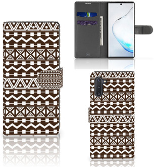 B2Ctelecom Samsung Galaxy Note 10 Telefoon Hoesje Aztec Bruin