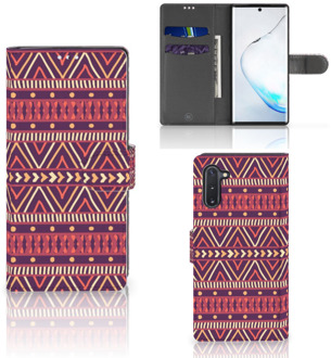 B2Ctelecom Samsung Galaxy Note 10 Telefoon Hoesje Aztec Purple