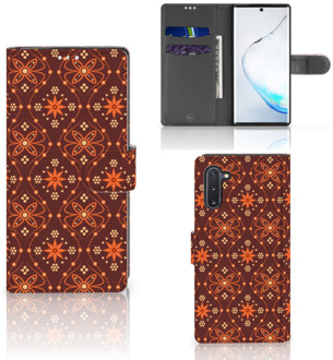 B2Ctelecom Samsung Galaxy Note 10 Telefoon Hoesje Batik Brown