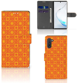 B2Ctelecom Samsung Galaxy Note 10 Telefoon Hoesje Batik Orange