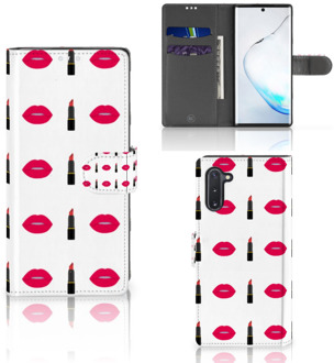 B2Ctelecom Samsung Galaxy Note 10 Telefoon Hoesje Lipstick Kiss