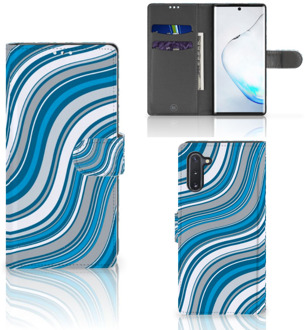 B2Ctelecom Samsung Galaxy Note 10 Telefoon Hoesje Waves Blue