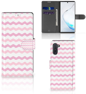 B2Ctelecom Samsung Galaxy Note 10 Telefoon Hoesje Waves Roze