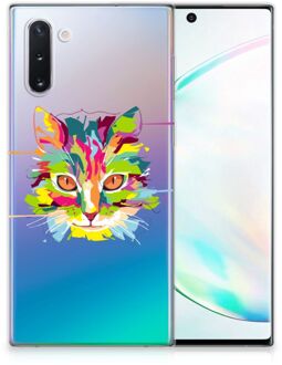 B2Ctelecom Samsung Galaxy Note 10 Telefoonhoesje met Naam Cat Color